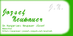 jozsef neupauer business card